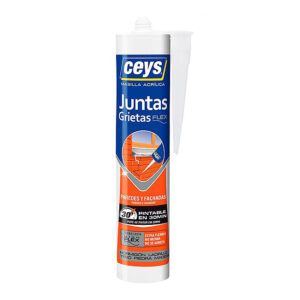 Masilla acrílica selladora de juntas y grietas blanca Ceys 280ml