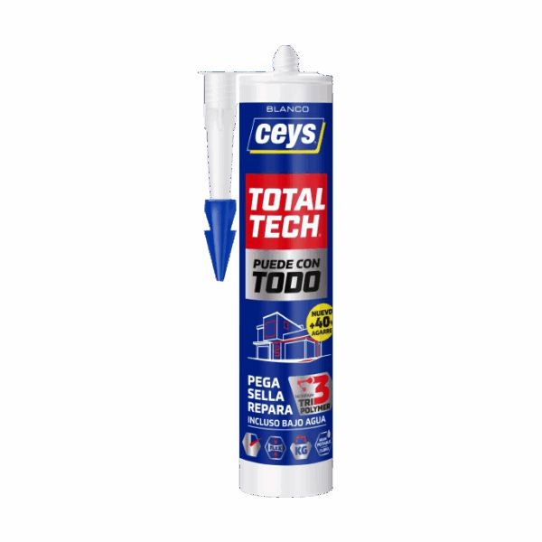 Adhesivo sellador Total Tech transparente Ceys cartucho 290ml