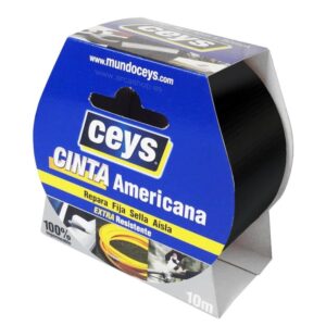 Cinta americana negra Ceys rollo 10mx50mm