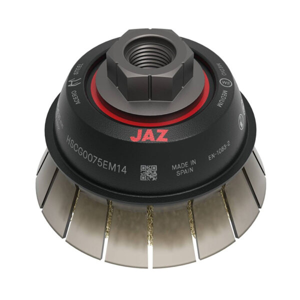 Cepillo taza acero latonado c/guarda HSCG 75X0,30 M14 JAZ