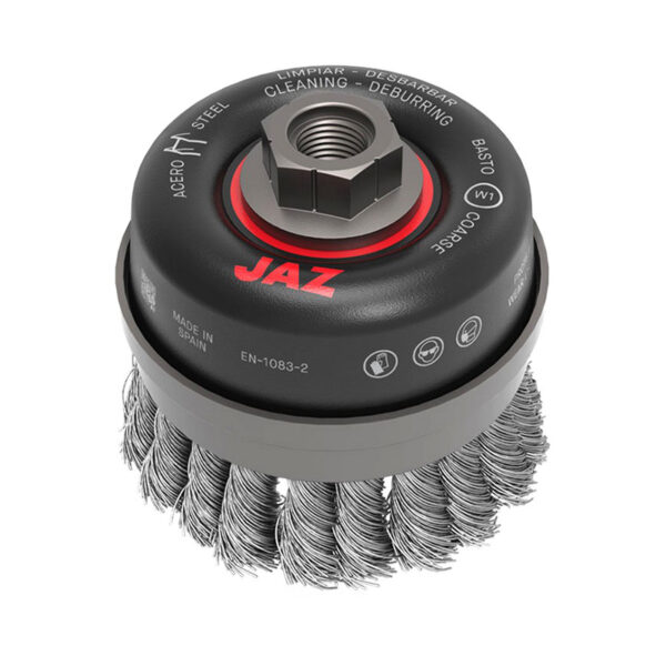 Cepillo taza acero trenzado TT 100X0,50 M14 JAZ