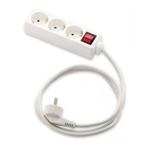 Base 3 tomas TT con interruptor cable 1,5m