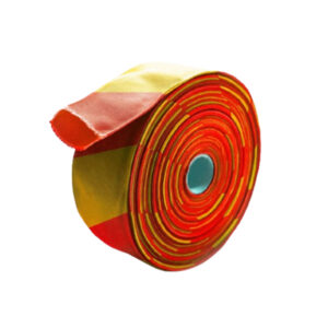Cinta tubular barrera amarillo / rojo 60mm 10m