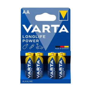 Pila alcalina AA LR6 1,5V Longlife Power VARTA pack 4 unidades