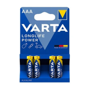 Pila alcalina AAA LR03 1,5v Longlife Power VARTA pack 4 unidades